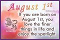 Famous birthdays for August 1